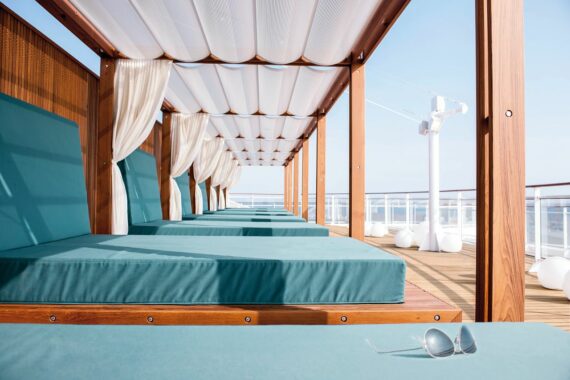 Daybed an Bord der MS Europa 2