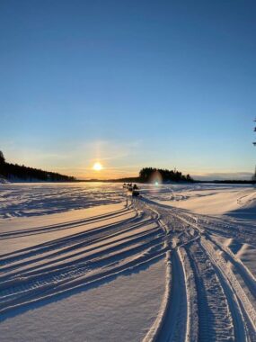 Schneelandschaft Schwedisch Lappland