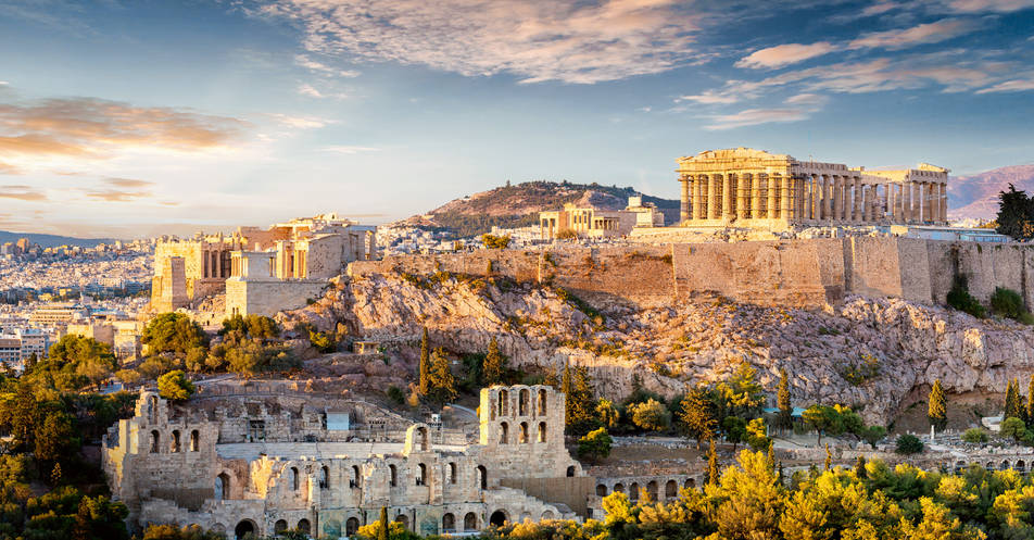 Blick auf Athen und die Akropolis