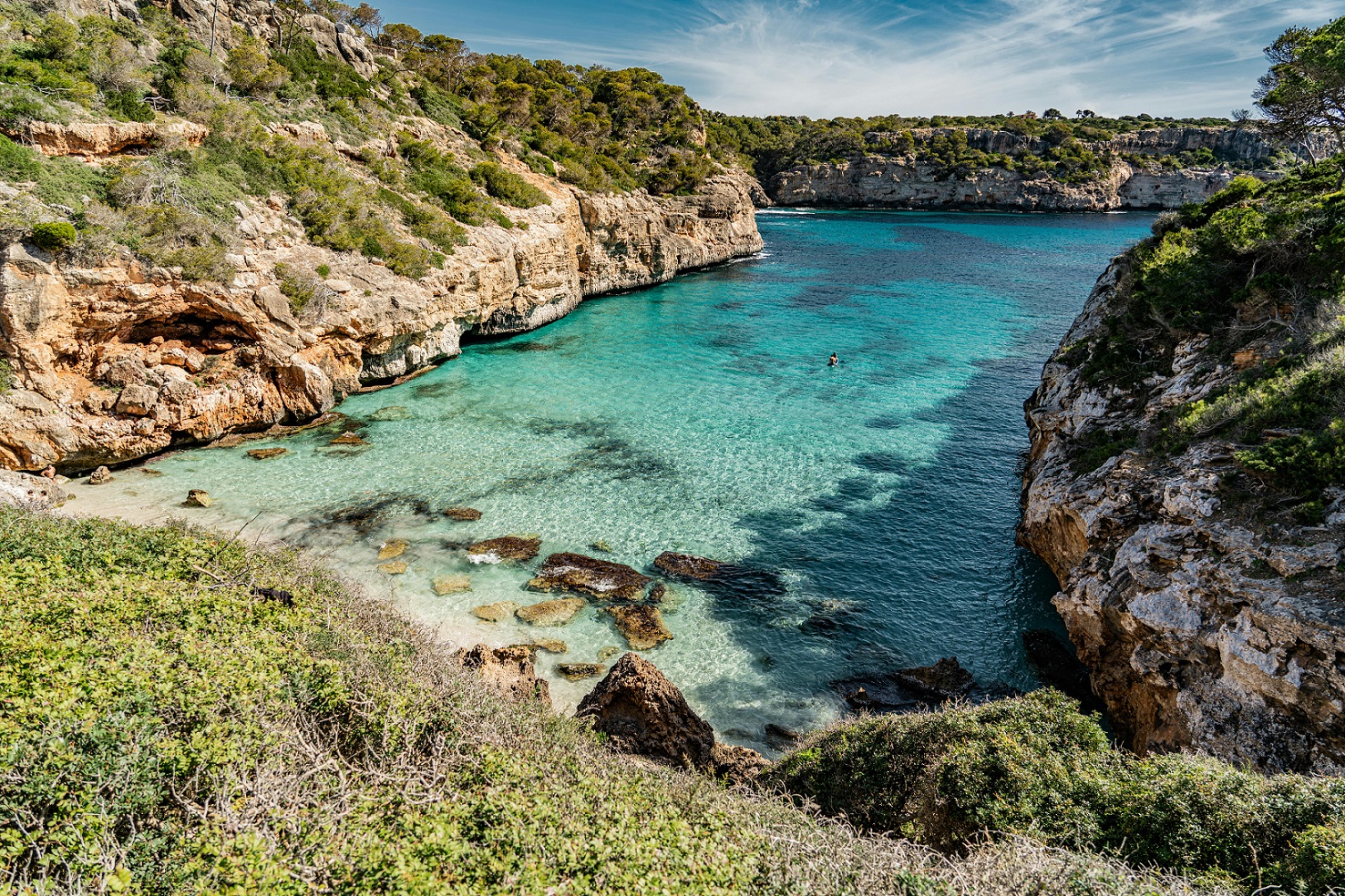 Bucht zwischen Felsen, Mallorca