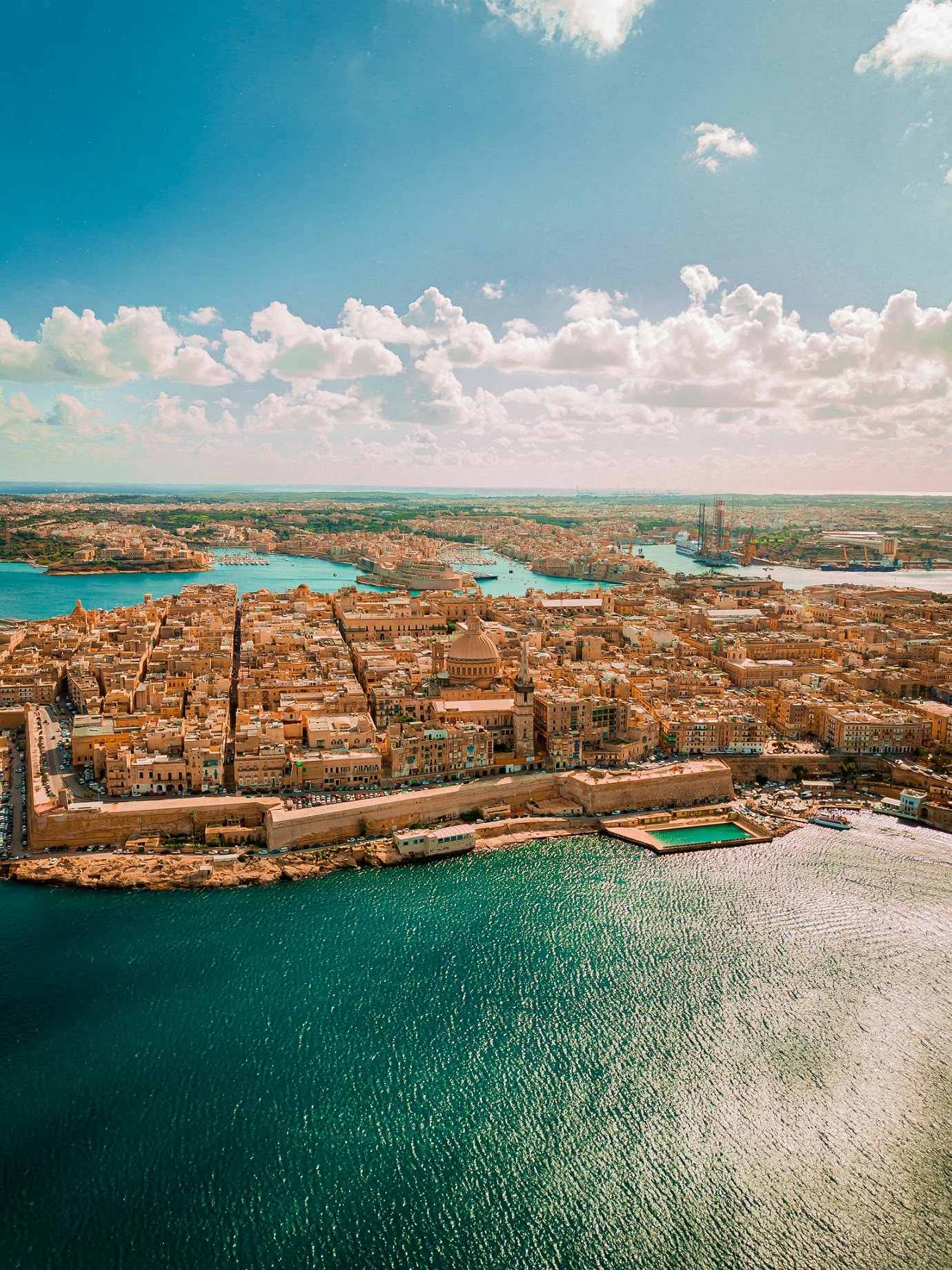 Drohnenansicht auf Malta