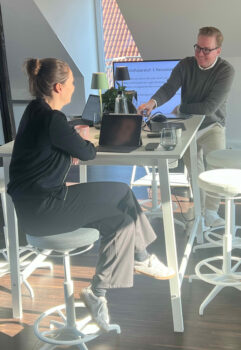 Matthias Lückertz und Laura Brokamp beim Workshop