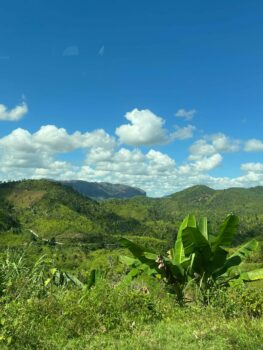 Grünes Bergpanorama auf Madagaskar
